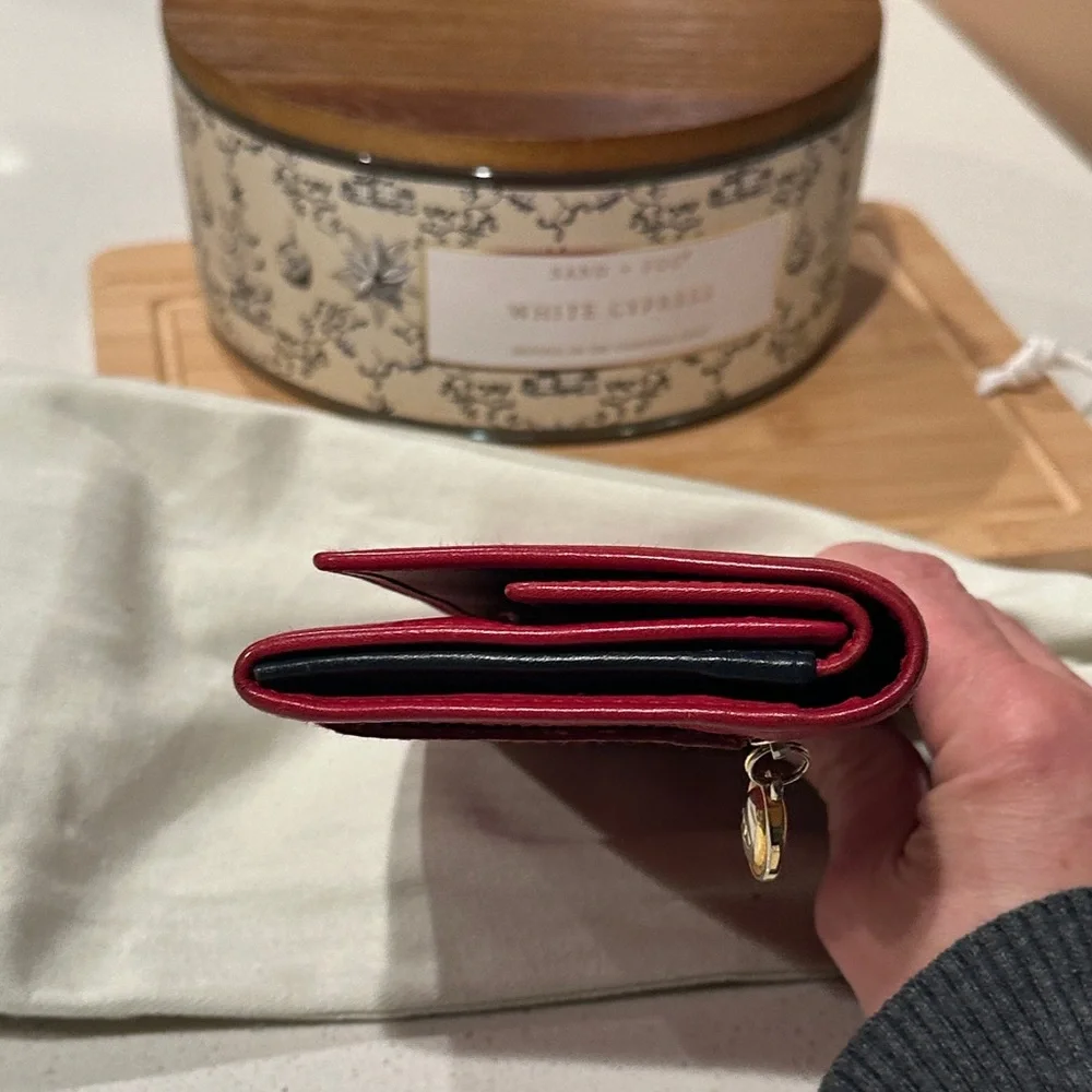 Dior Red Leather Women's Wallet